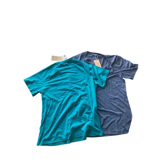 NWT Men’s NITAGUT Short Sleeve Henley Shirts Green & Blue Both Size Medium - Picture 2 of 7